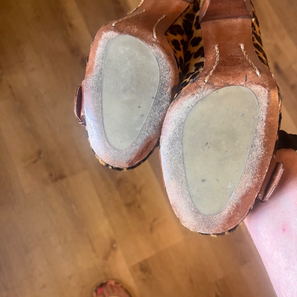 Michael Kors Vero Cuoio Heels Animal Print Suede Size 6 - Picture 14 of 15